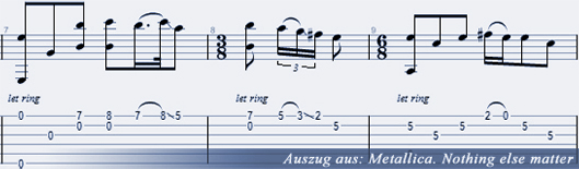 Moderne Tabnotation Moderne Tabnotation